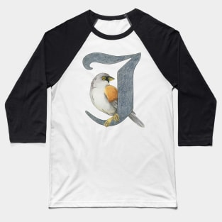 Avian Alphabet J - Yellow-eyed junco Baseball T-Shirt